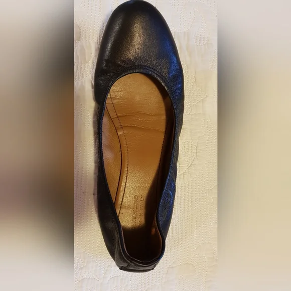 Country Road Vero Cuoio leather black ballet flats - Picture 8 of 9